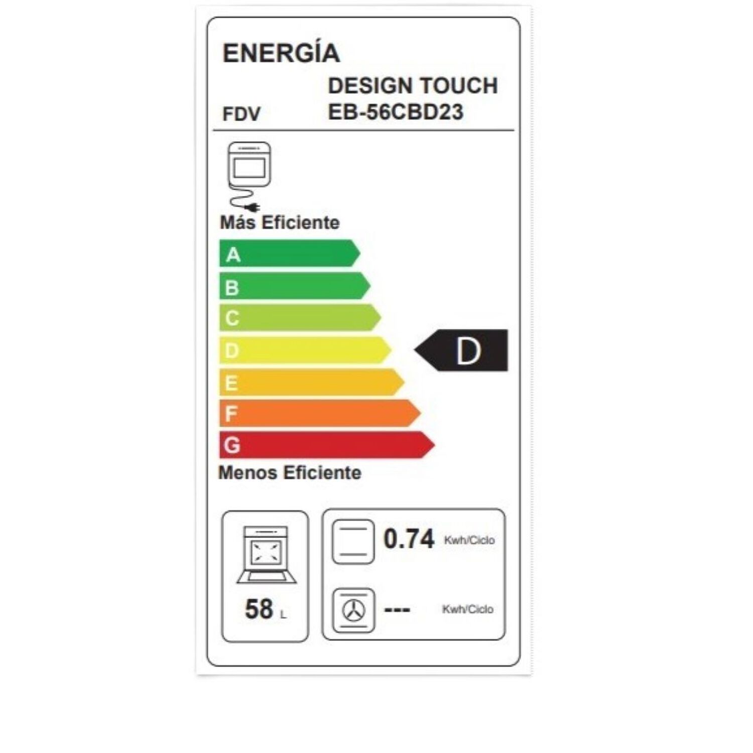 Horno Empotrado Design Touch 60 Lts Fdv image number 7.0