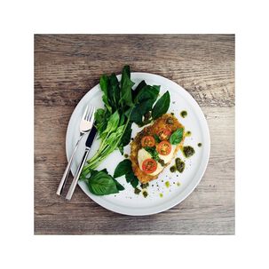 Set De 6 Plato Pizza Blanco 24.5 Cm.