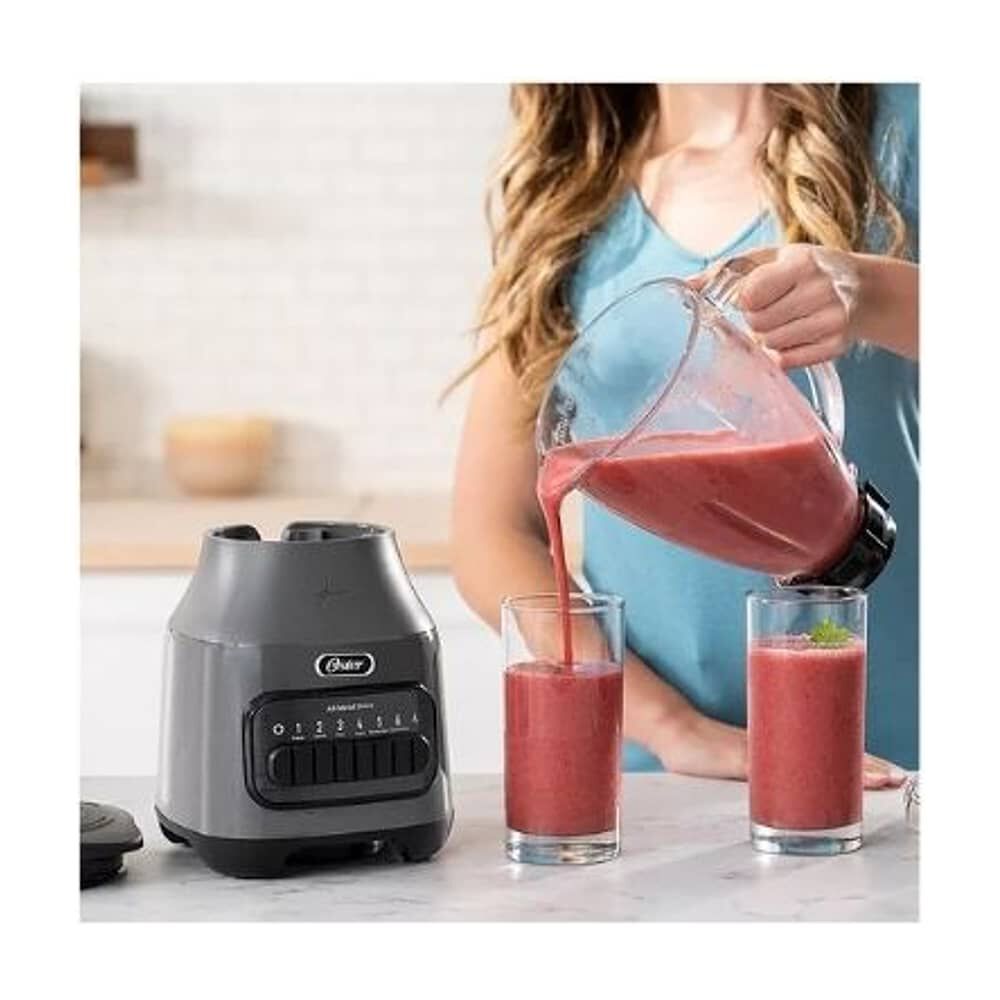 Licuadora Oster Vaso Vidrio 6 Velocidades + Pulso Blstpeggpb Color Gris image number 2.0