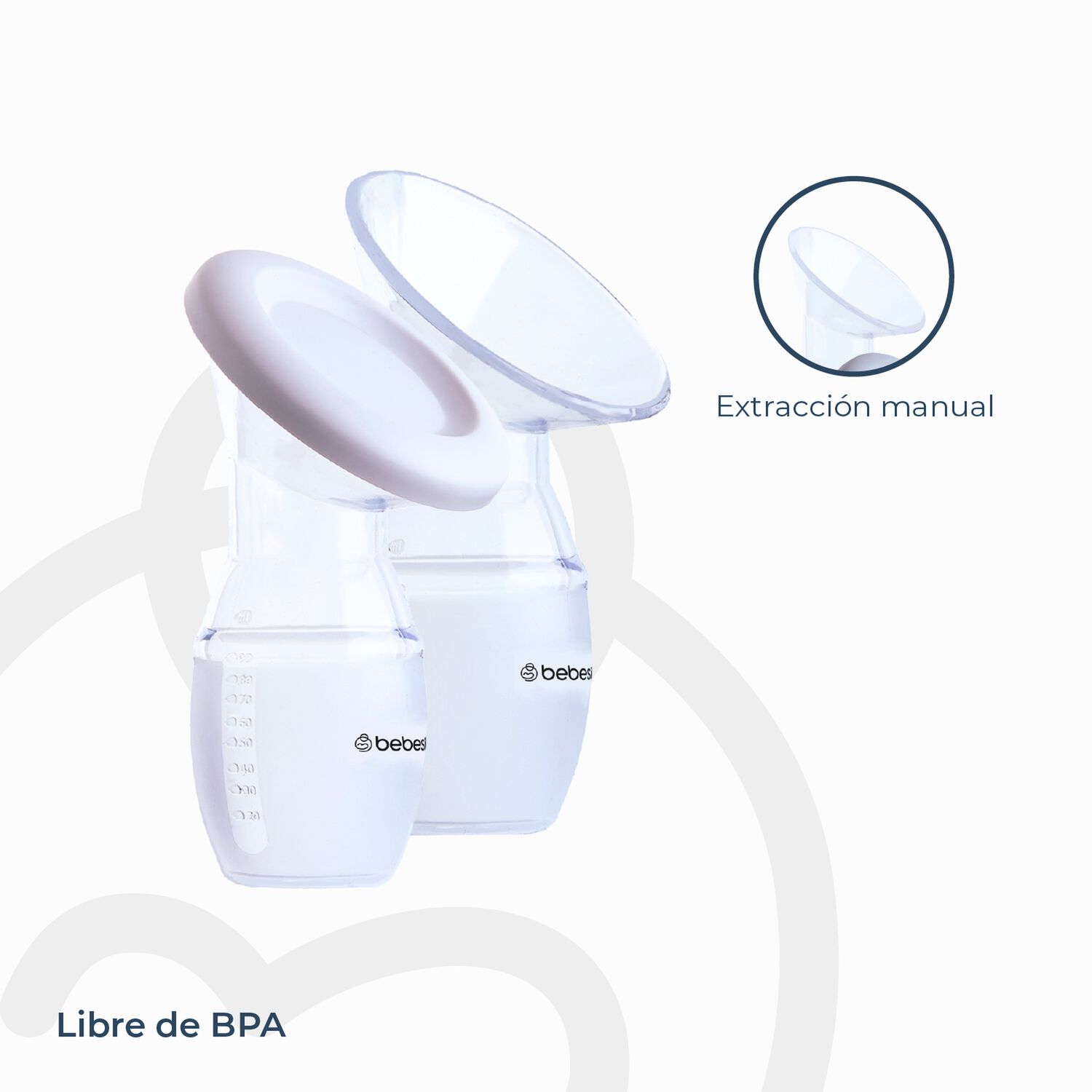 Pack X 2 Colector Extractor Manual De Leche Materna Bebesit image number 4.0
