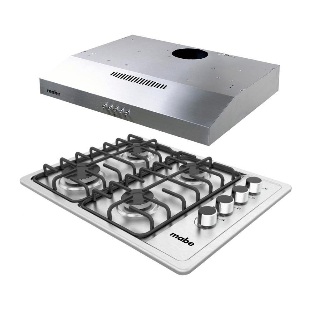 Kit Cocina Mabe Campana CM6045XV0 / Encimera CMG6044SD-1CL  / 4 Quemadores image number 2.0