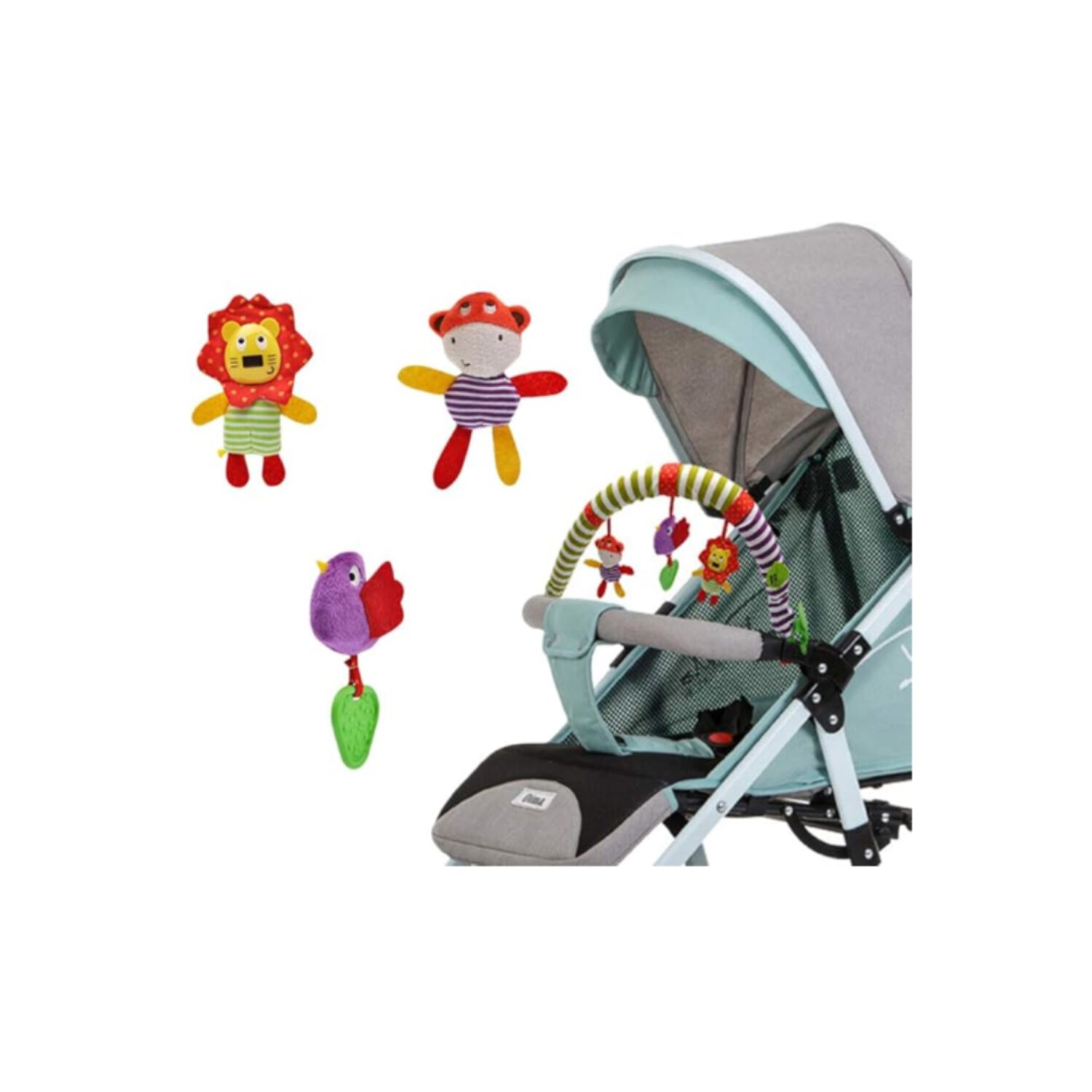 Arco M&oacute;vil Sonajero Multiuso Estimulaci&oacute;n Para Bebe Coche image number 3.0