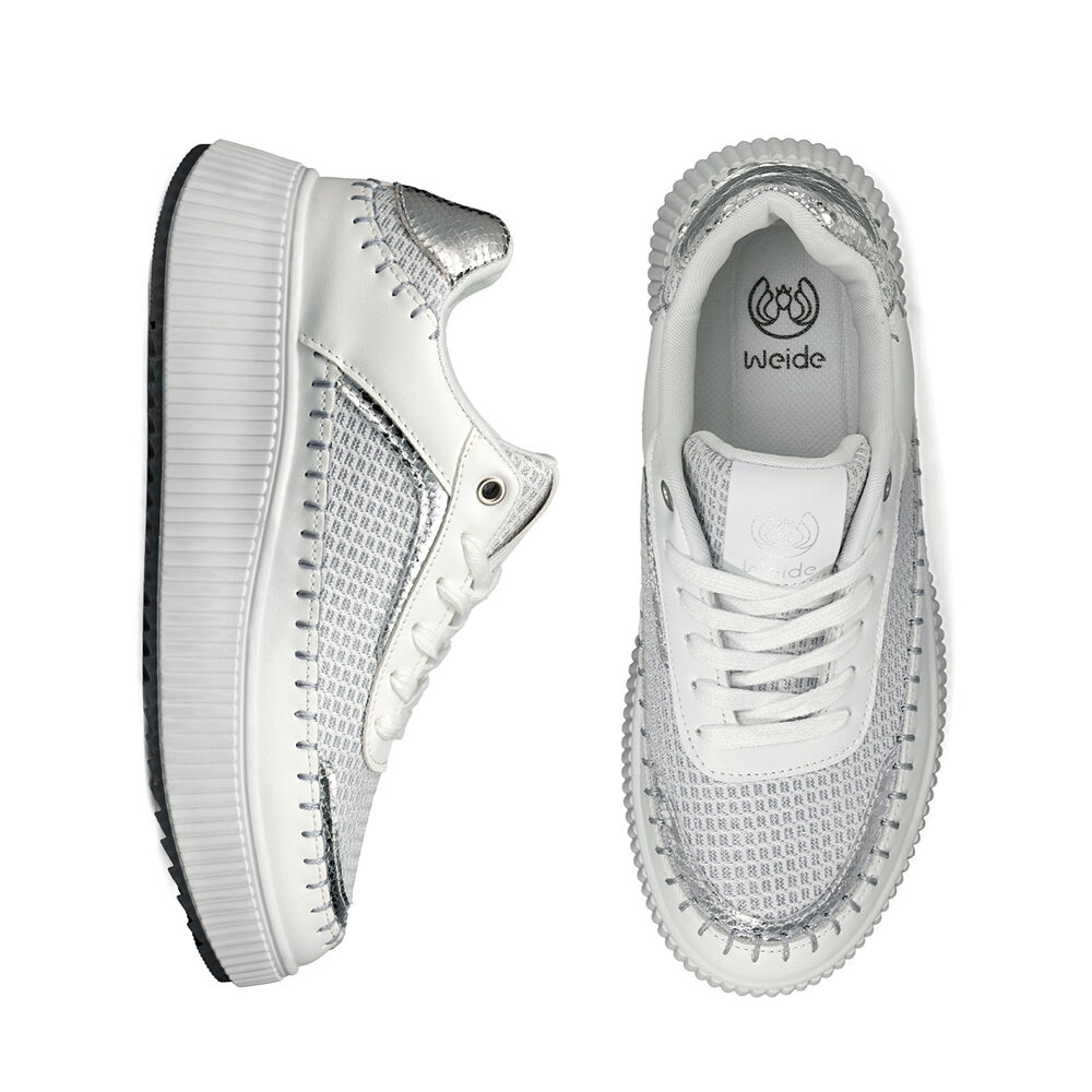 Zapatillas Urbanas Casual Cordones Mujer Weide Hx520 image number 2.0