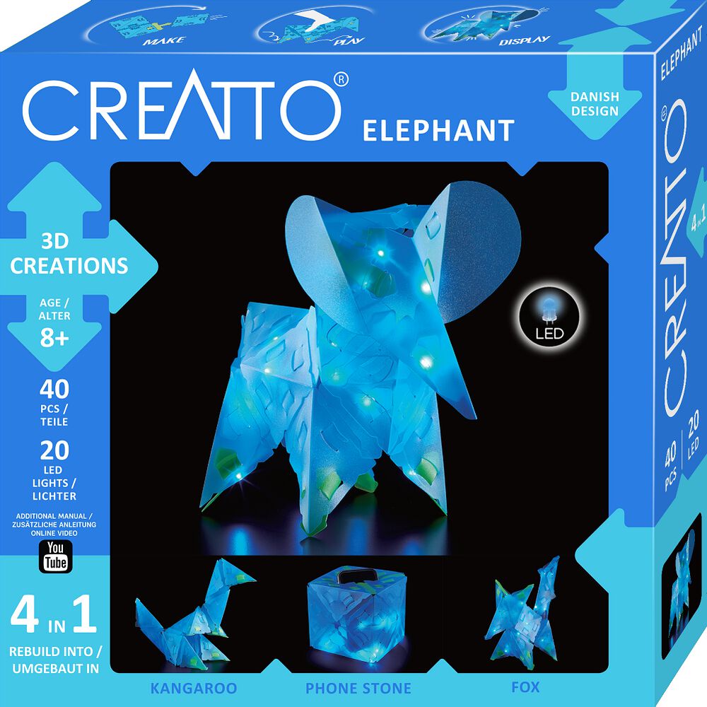 Rompecabezas Con Iluminacion 3d Pequeño Elefante Creatto image number 6.0