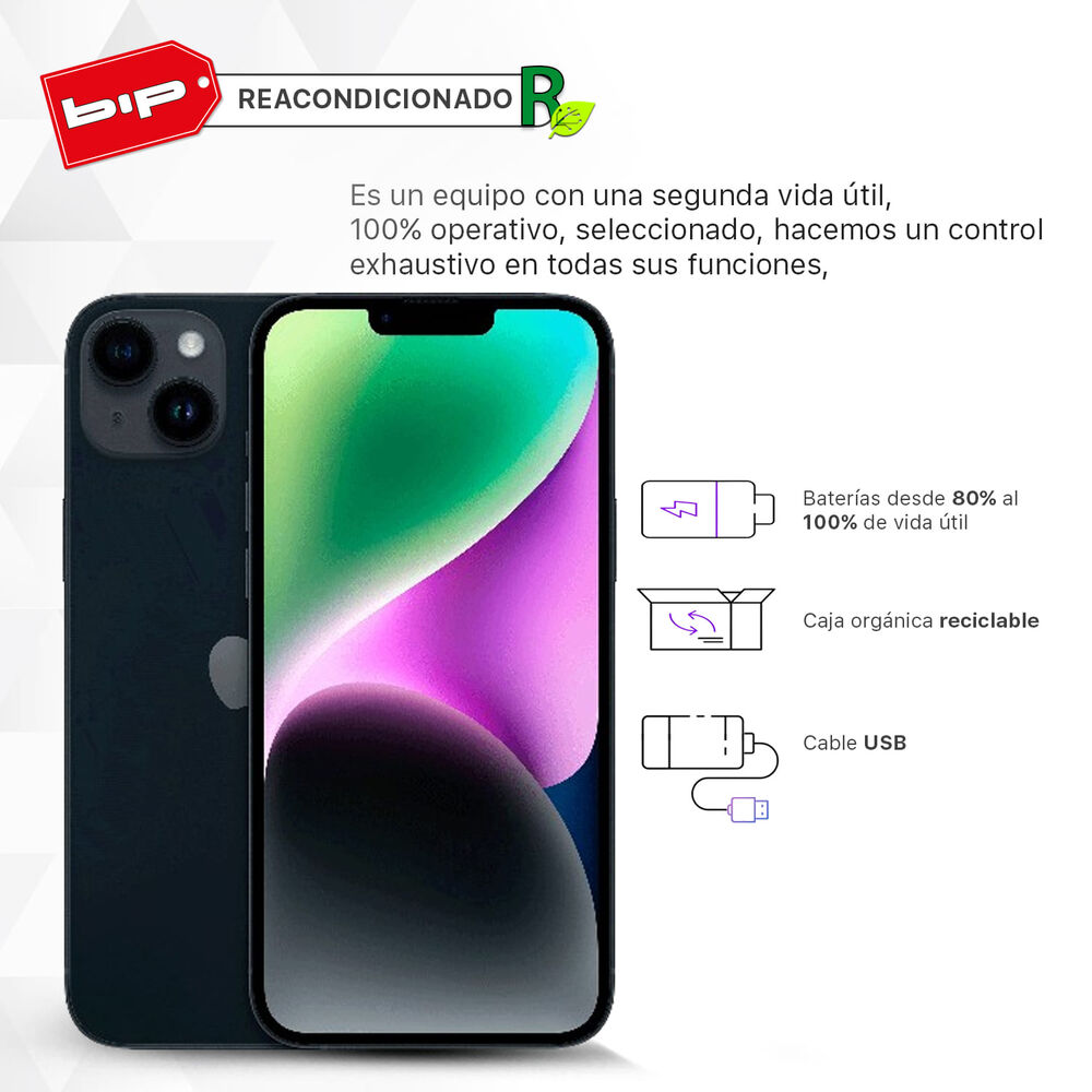 Iphone 14 Plus 128gb - Midnight - Reacondicionado -grado A image number 0.0