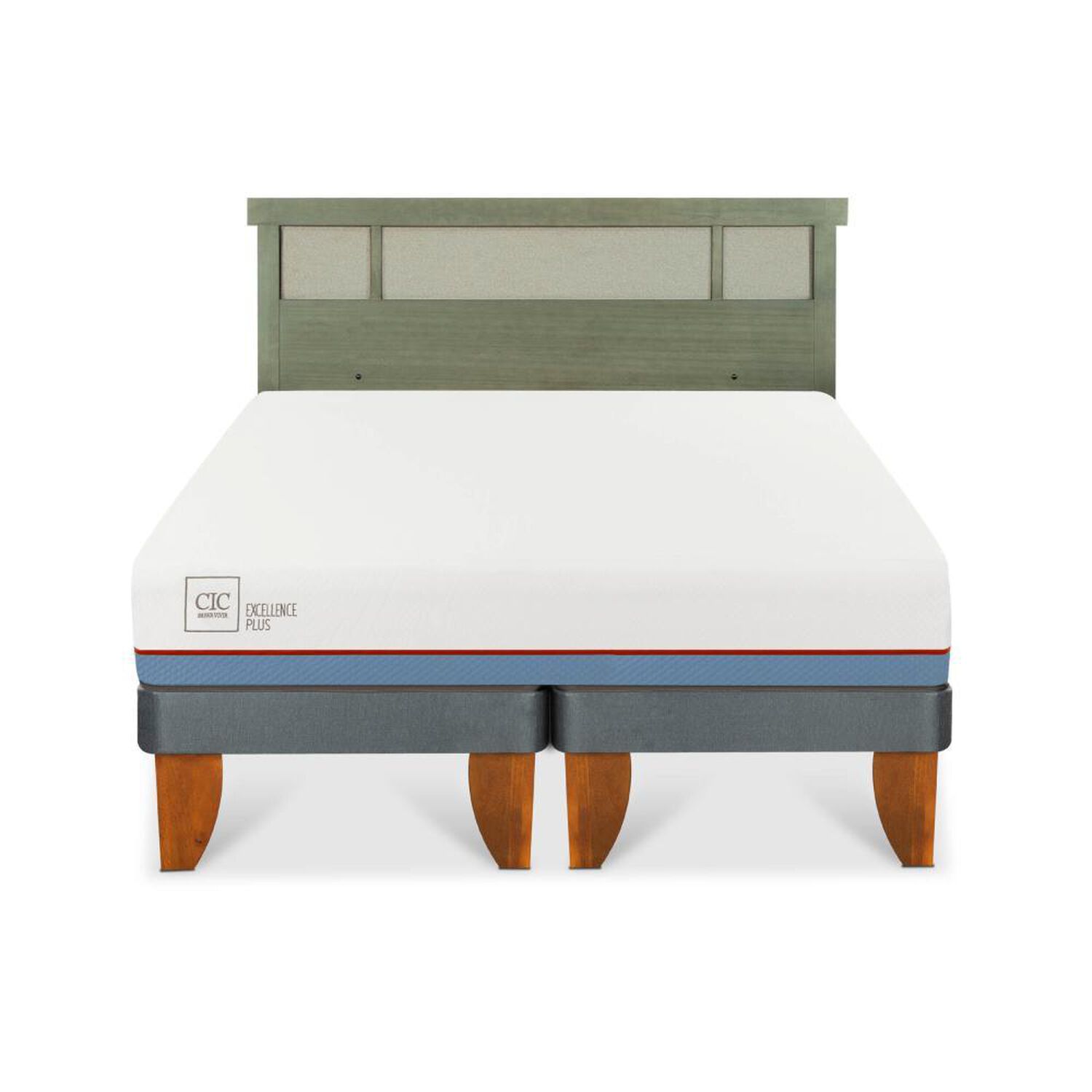 Cama Europea Cic Excellence Plus / 2 Plazas / Base Dividida + Respaldo image number 0.0
