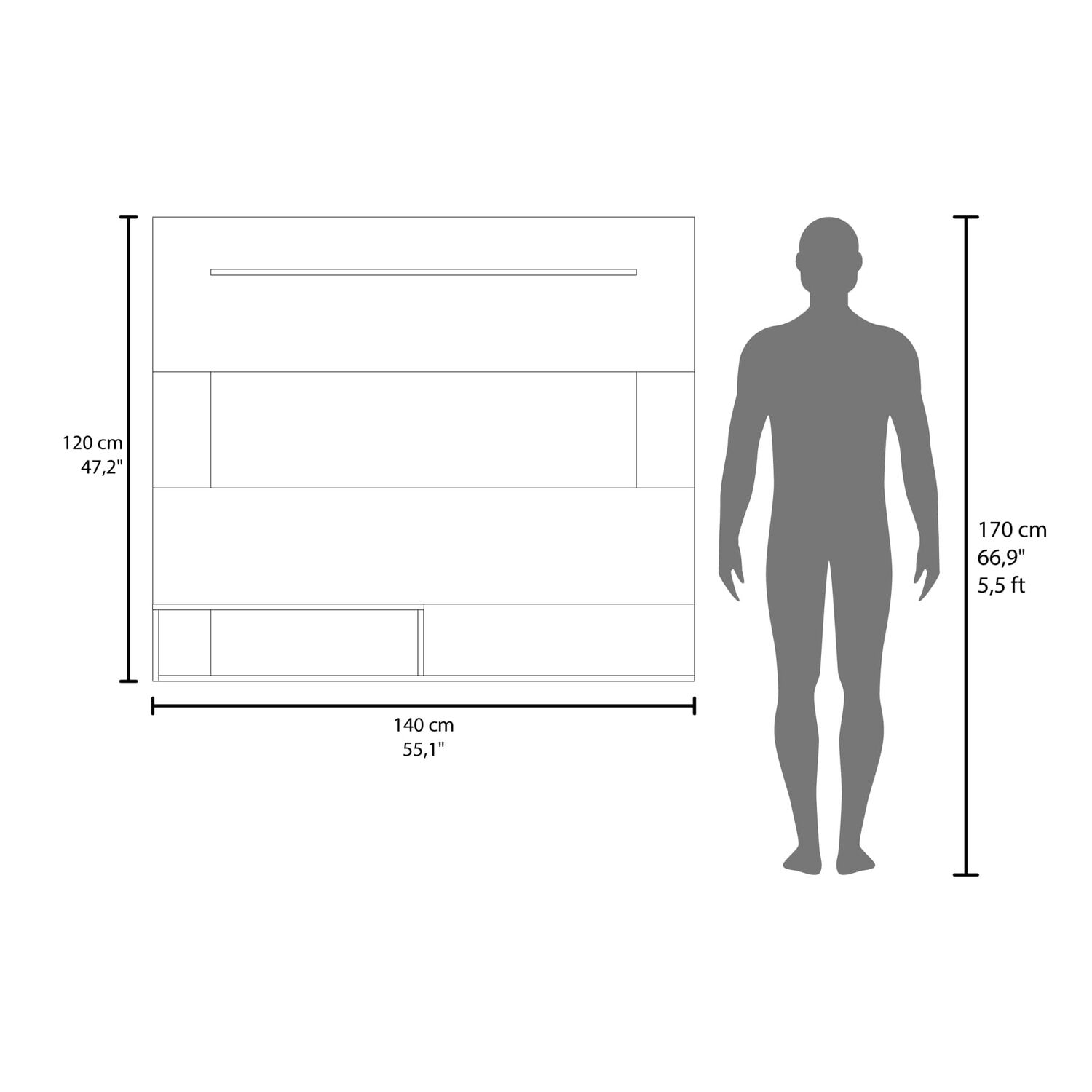 Panel Tv 55" 120x140x31,5 Cm Fm-001 image number 6.0