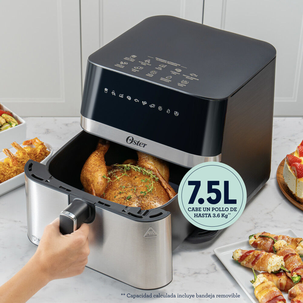 Freidora De Aire Digital 7.5 L Oster 10 Programas Ckstaf75dssdf image number 2.0
