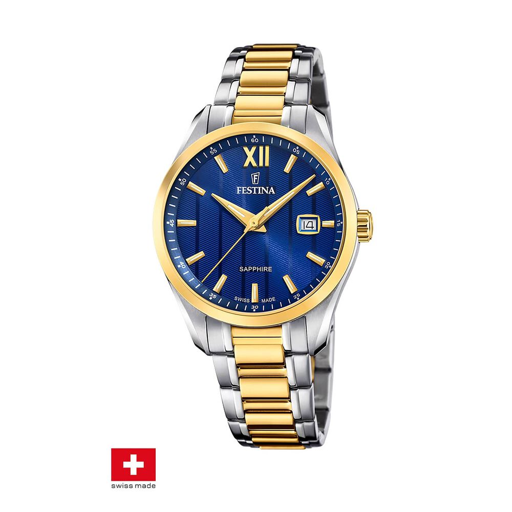 Reloj F20027/2 Festina Swiss Azul Mujer Acero Cl&aacute;sico image number 0.0