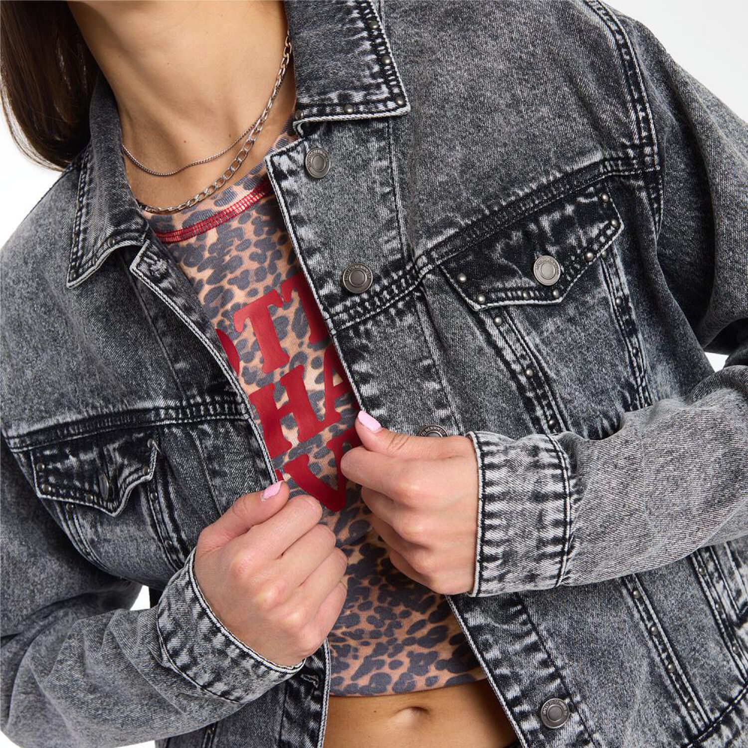 Chaqueta Denim Cuello Solapa Mujer Roly Go image number 4.0