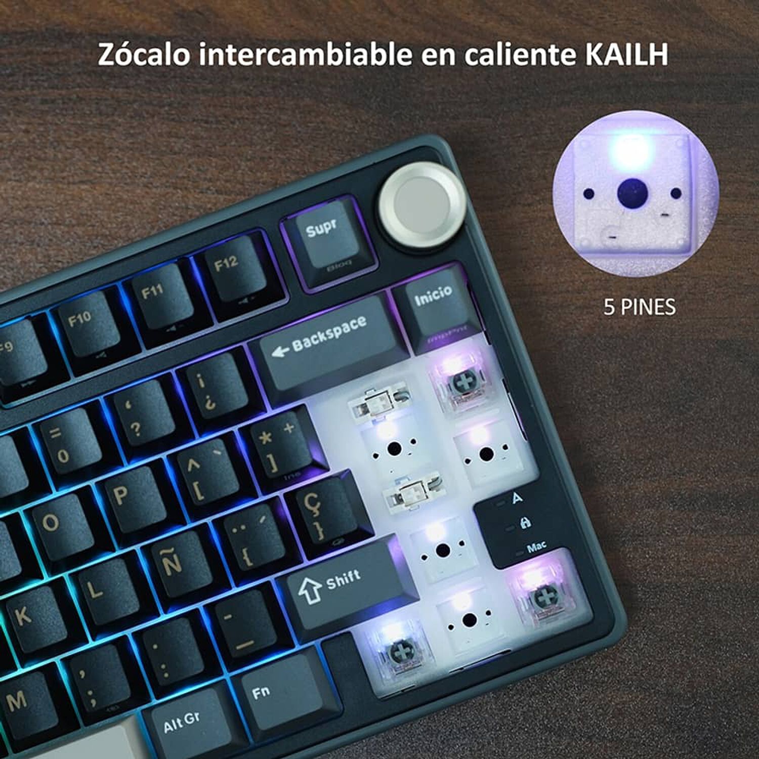 Teclado Mec&aacute;nico Rk R75 Phantom 75% Espa&ntilde;ol - Royal Kludge image number 5.0