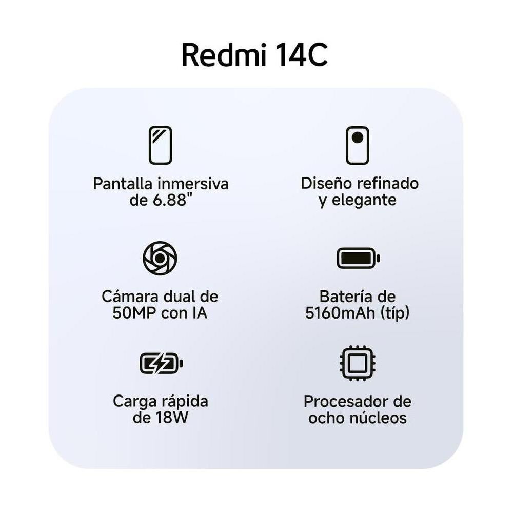 Smartphone Xiaomi Redmi 14C / 128 GB / Azul / Liberado image number 3.0