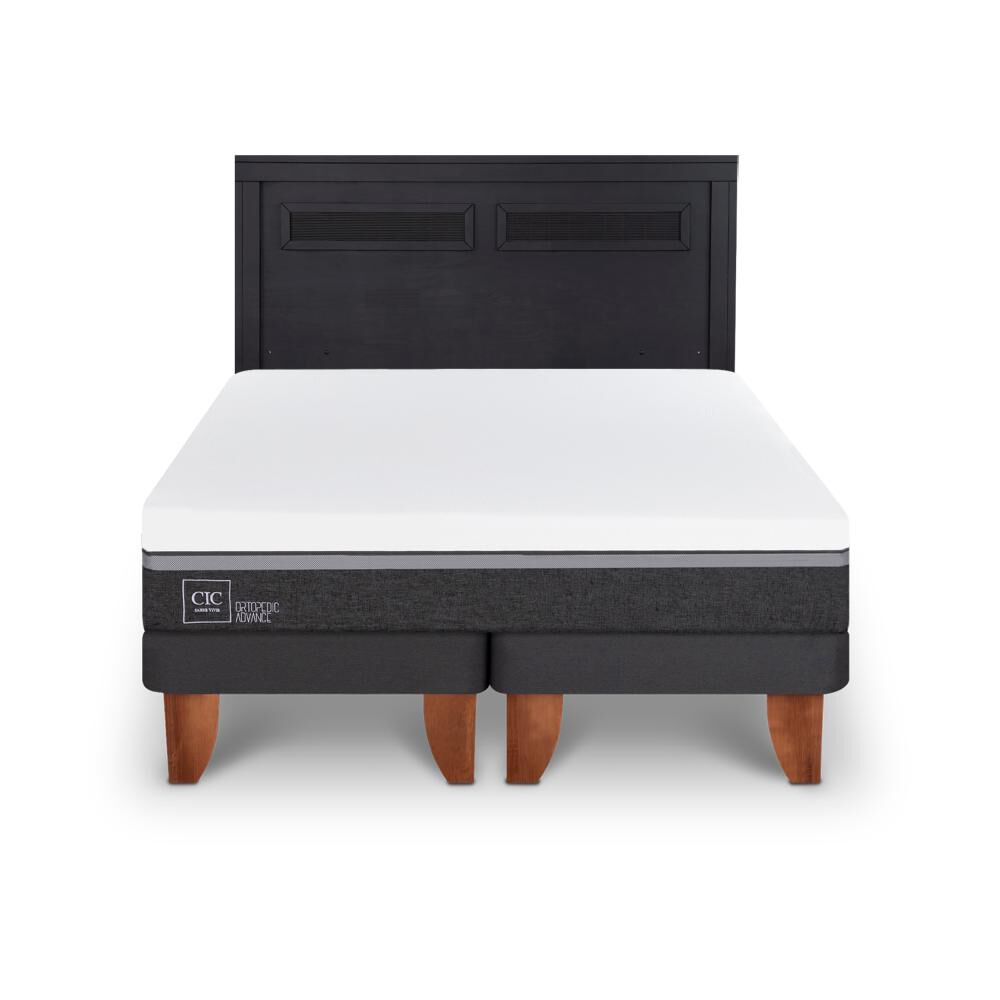 Cama Europea Cic Ortopedic Advance / 2 Plazas / Base Dividida + Respaldo image number 0.0