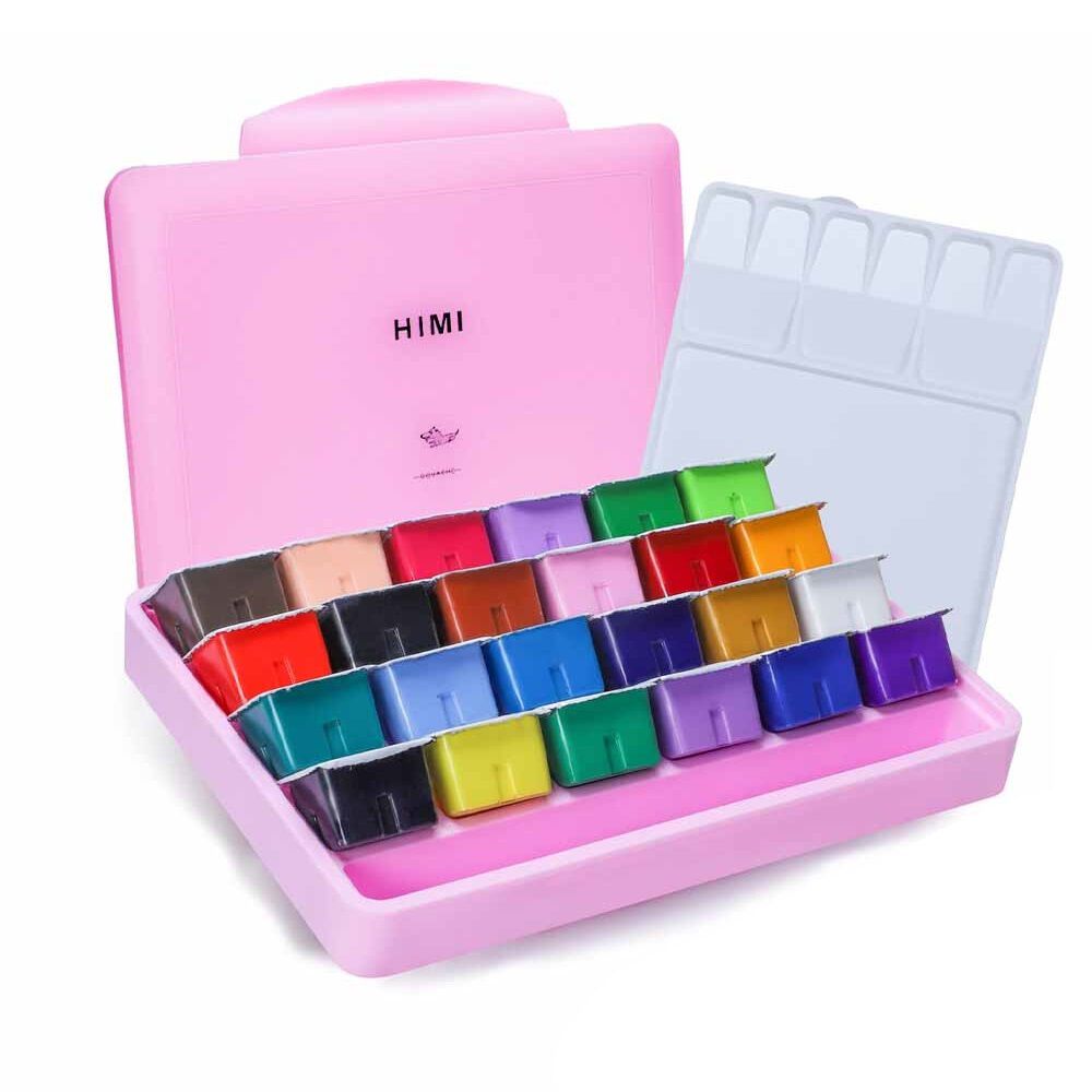 Set Miya Gouache 24 Colores / 30gr Sin Pinceles Rosado image number 0.0