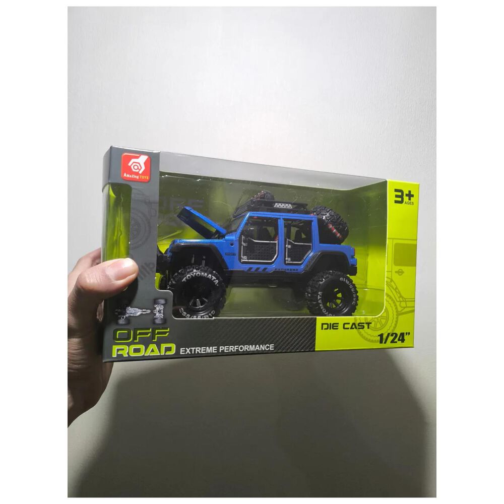 Juguete Auto Jeep Wrangler A Escala 1:24 Azul Infnatil image number 7.0