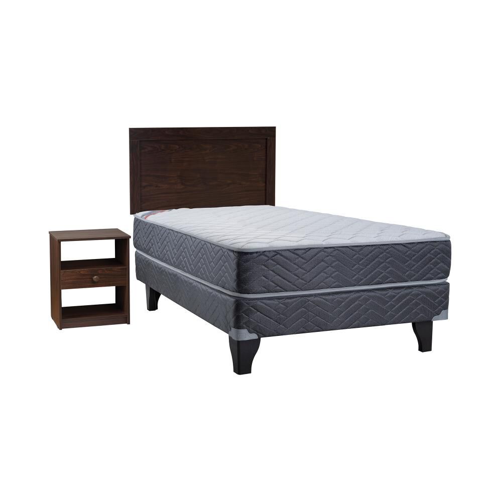 Cama Europea Celta New Mega / 1.5 Plazas / Base Normal + Set De Maderas image number 0.0