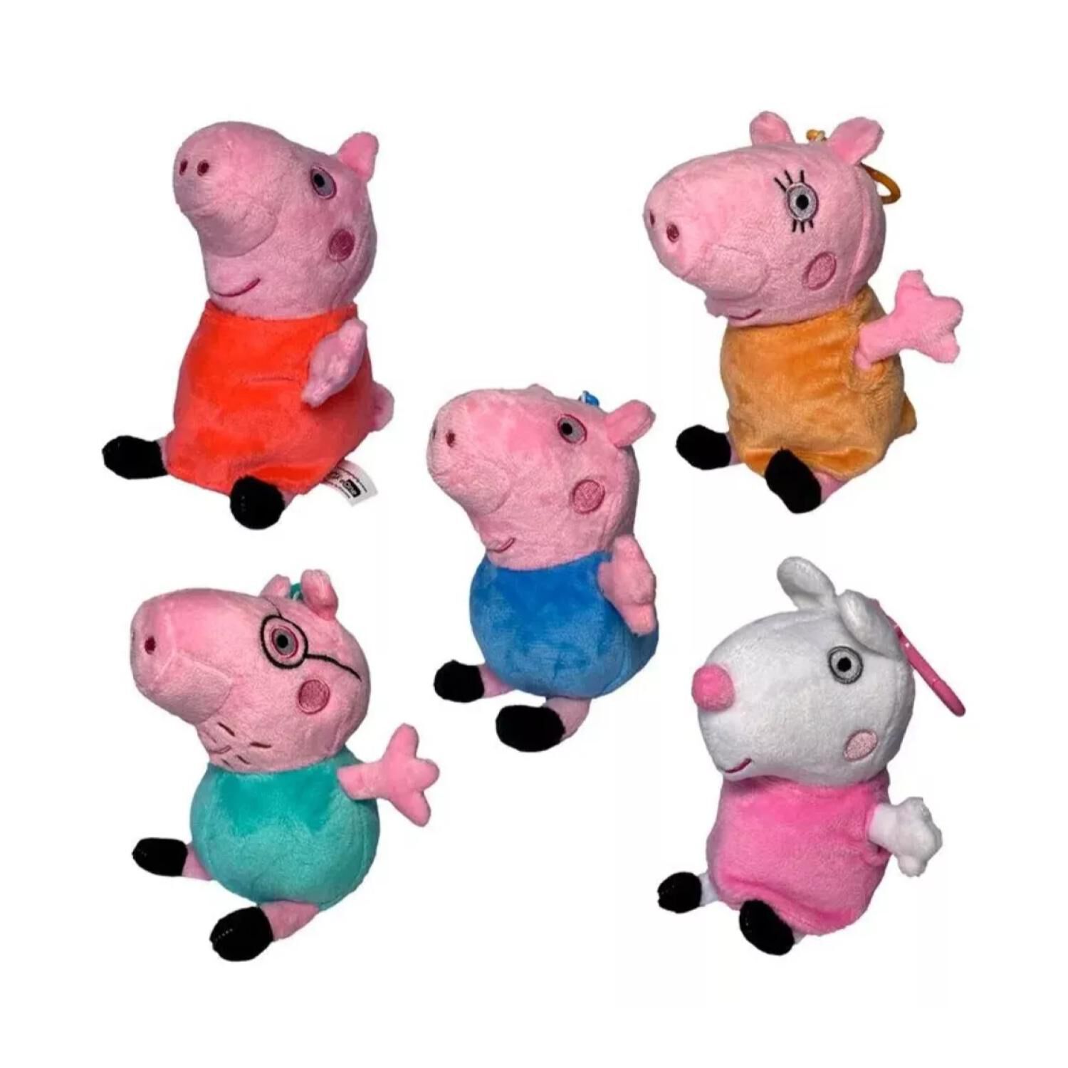 Juguete Pack 6 Peluches Llaveros Peppa Pig 13cm Infantil image number 1.0