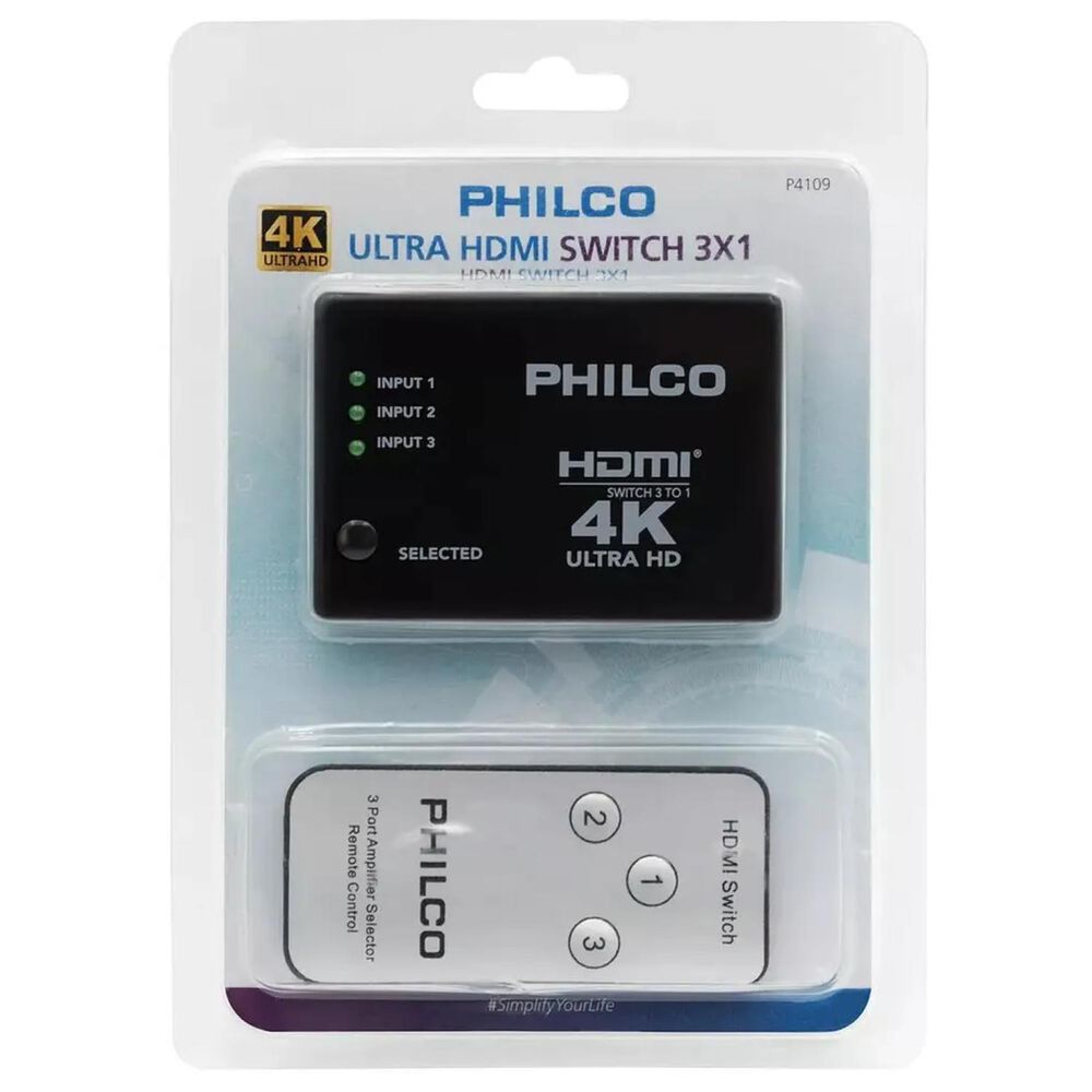 Adaptador Switch Hdmi 3x1 4k Uhd Negro Mp4109 image number 3.0