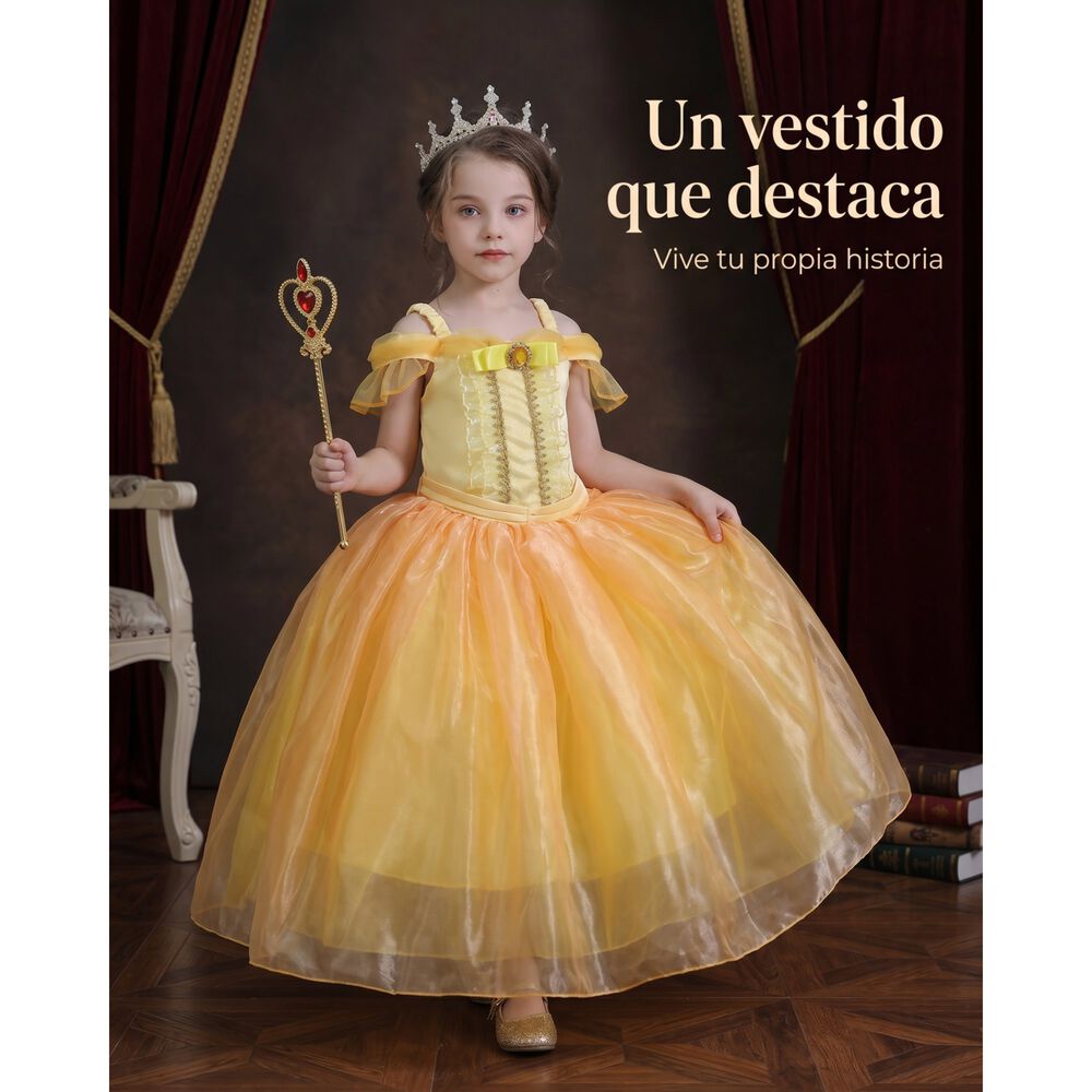 Disfraz Princesas Bella Ni&ntilde;a Disney La Bella Y La Bestia image number 4.0