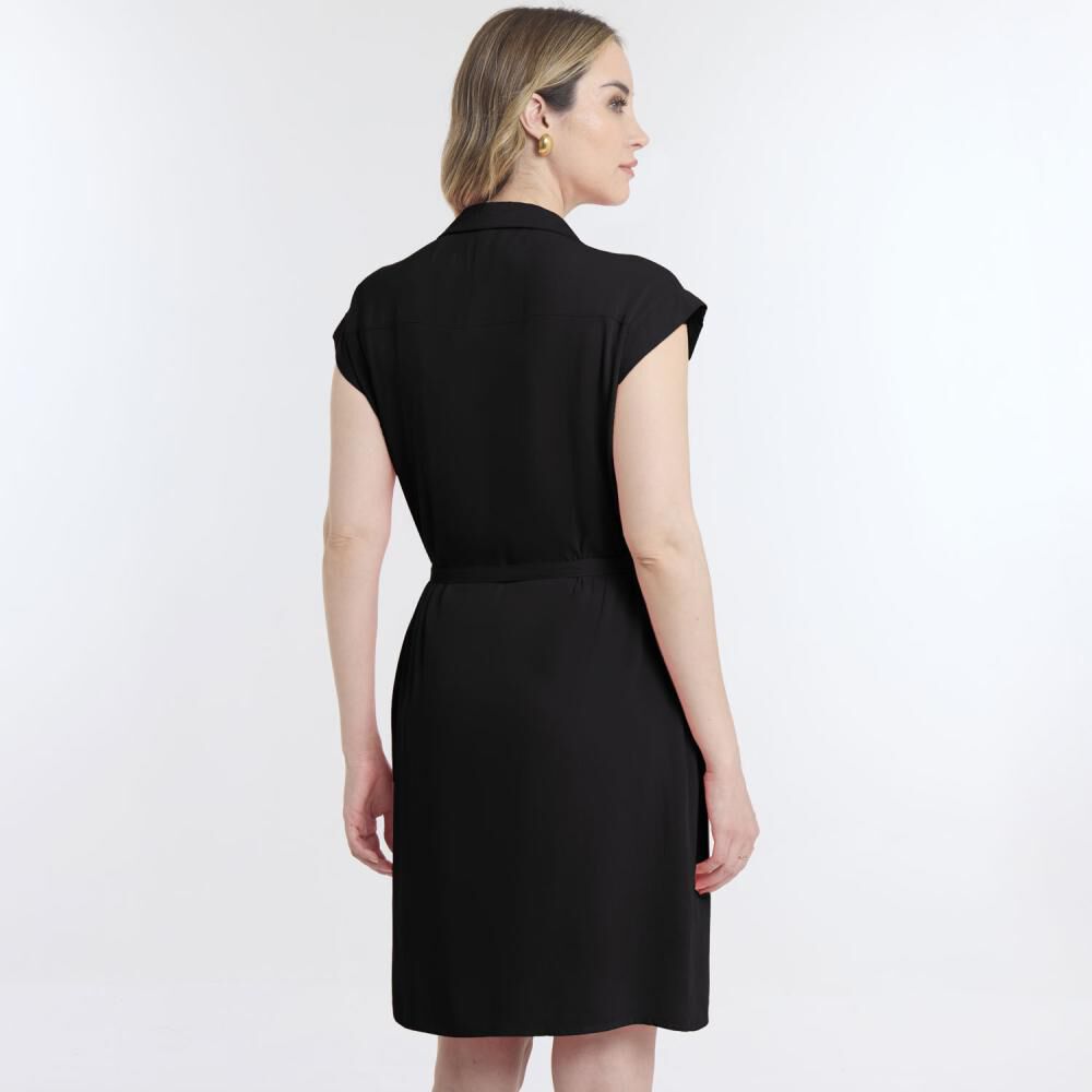 Vestido Tipo Camisero Liso Abotonado Sin Mangas Mujere Geeps image number 2.0