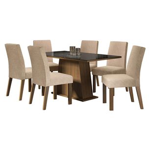 Juego De Comedor Vekkahome Gian / 6 Sillas