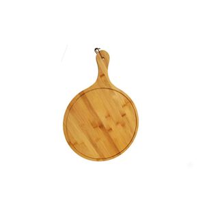 Bandeja Pizza Madera Bamb&uacute; Circular Asa Colgador 45cm