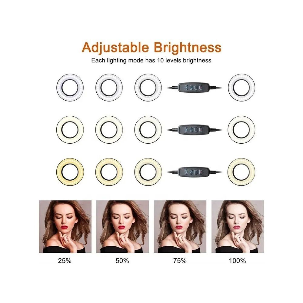 Aro De Luz Para Streaming Con Soporte Tipo Clip Sr134 Pro image number 12.0