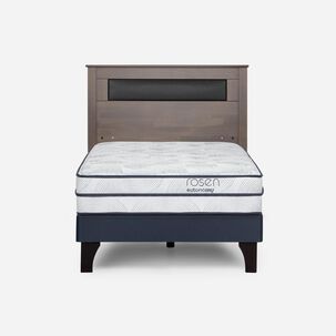 Cama Europea Rosen Autonomy Sky / 1.5 Plazas / Base Normal + Respaldo