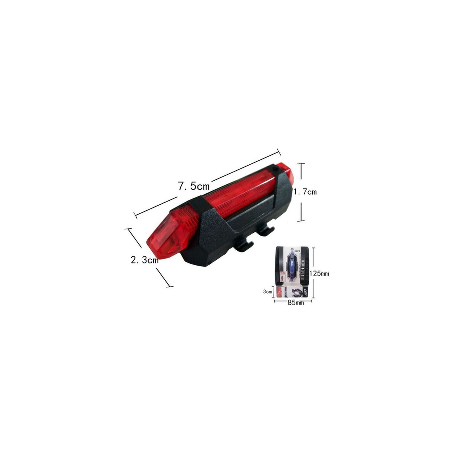 Luz Bicicleta Trasera Recargable Usb image number 6.0
