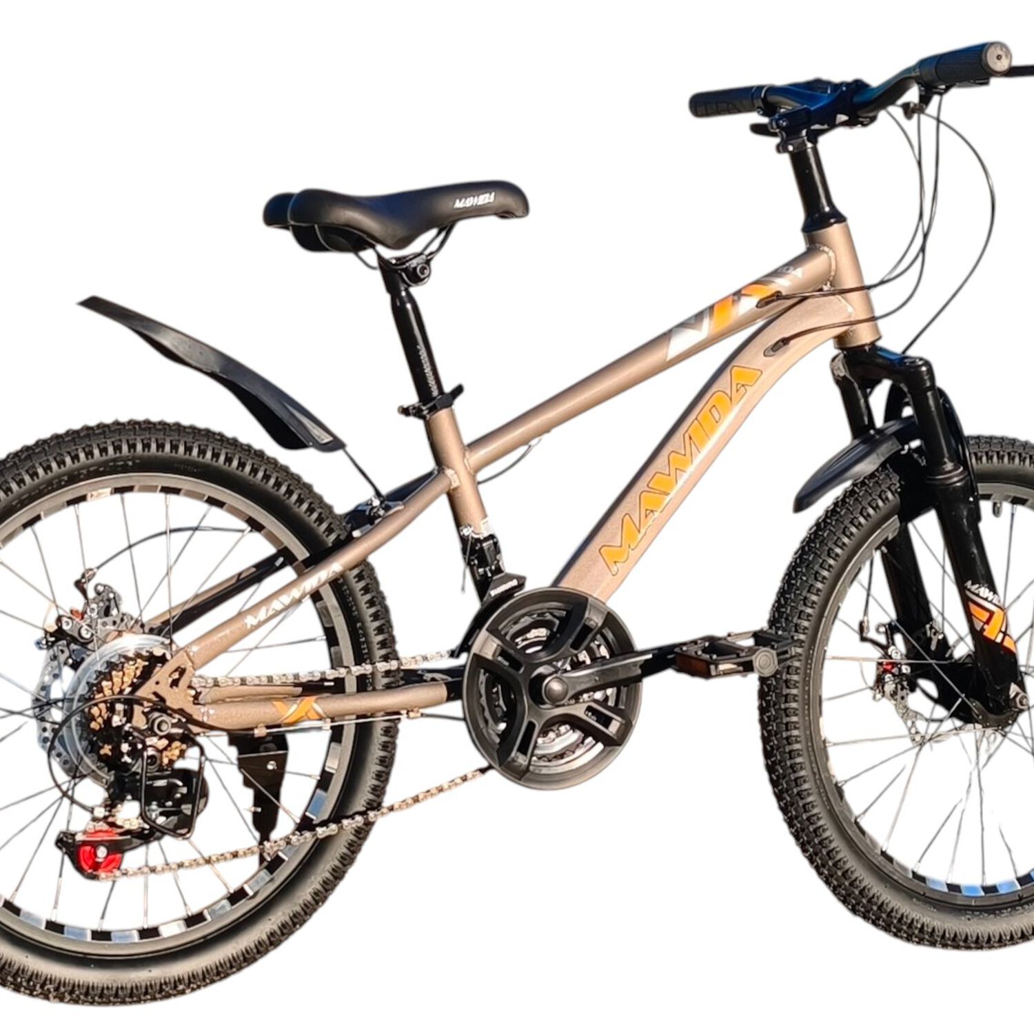 Bicicleta Aro 20 Mawida Con Freno Disco Y 21 Velocidades Gris Gold image number 4.0