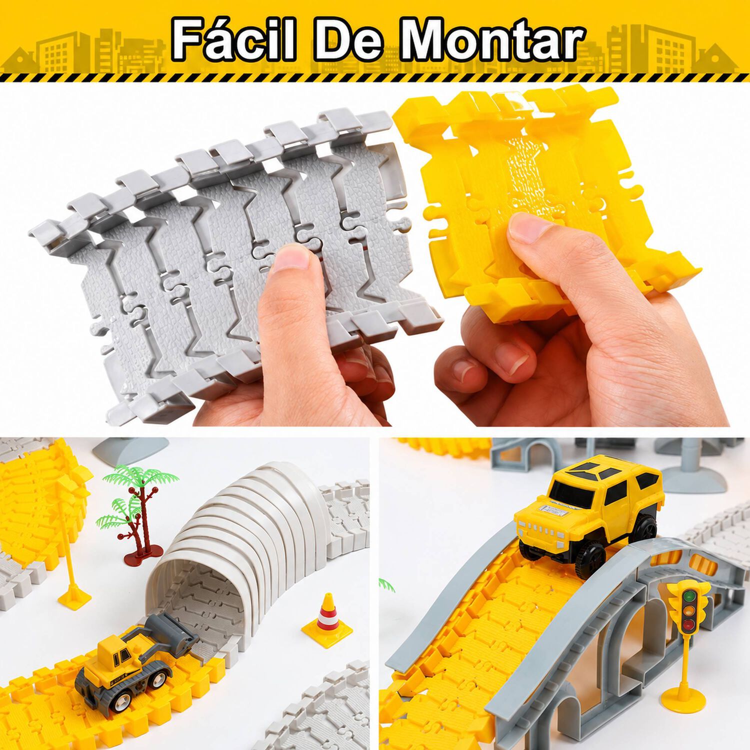 Set Pista De Autos Infantil Bloques Armables image number 3.0