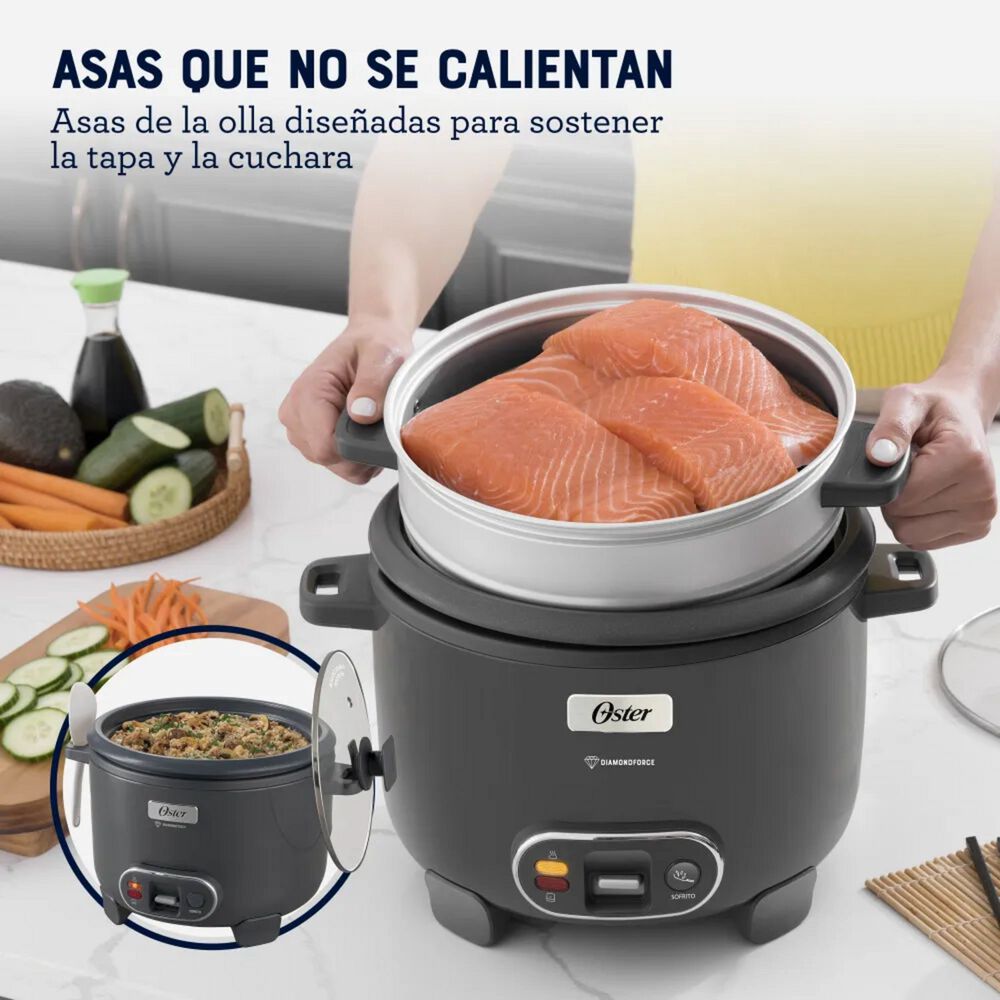 Arrocera Oster 12 Tazas Sofrito Y Vaporera Mod 2212406 image number 9.0