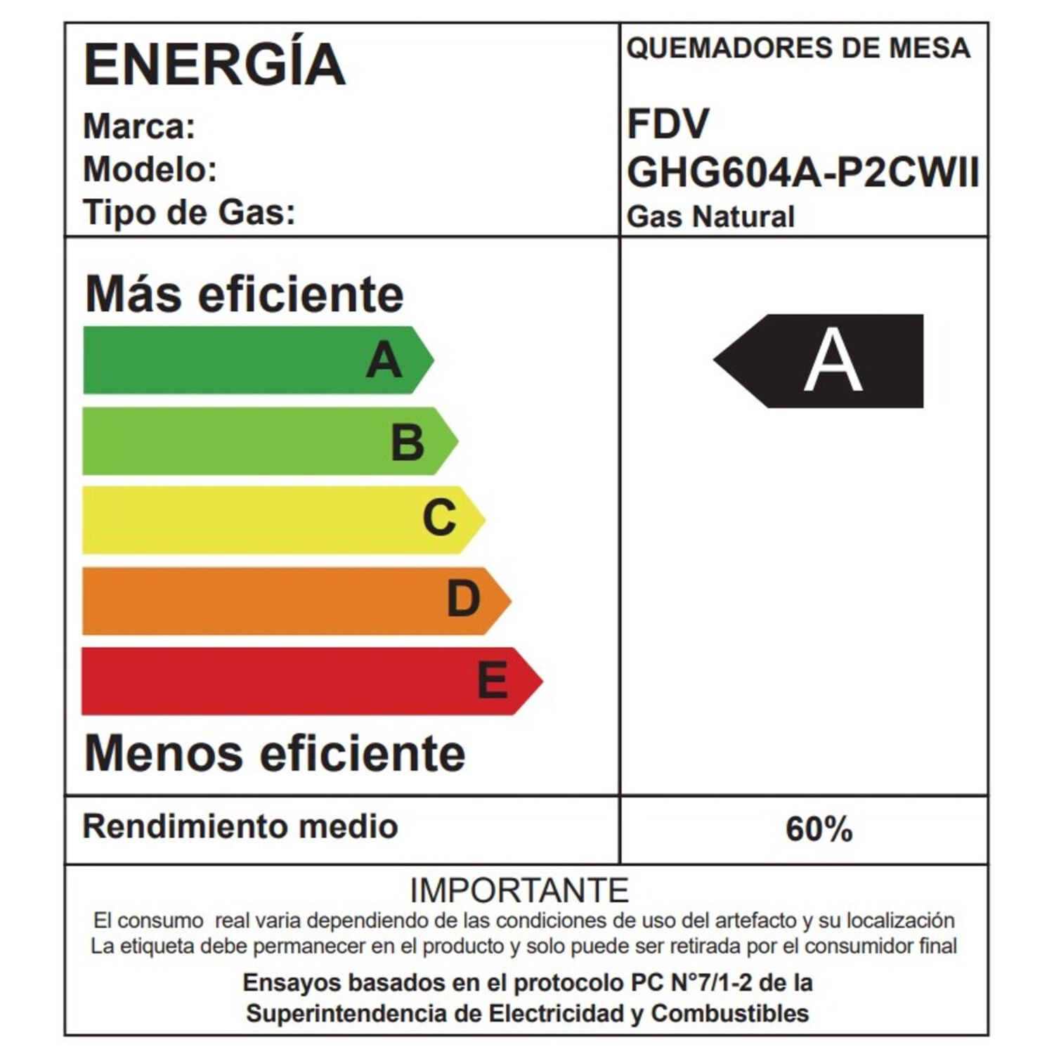 Encimera A Gas Fdv Signature White 60 4q Gn image number 7.0