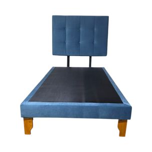 Cama De Plaza Felpa Azul Jeans