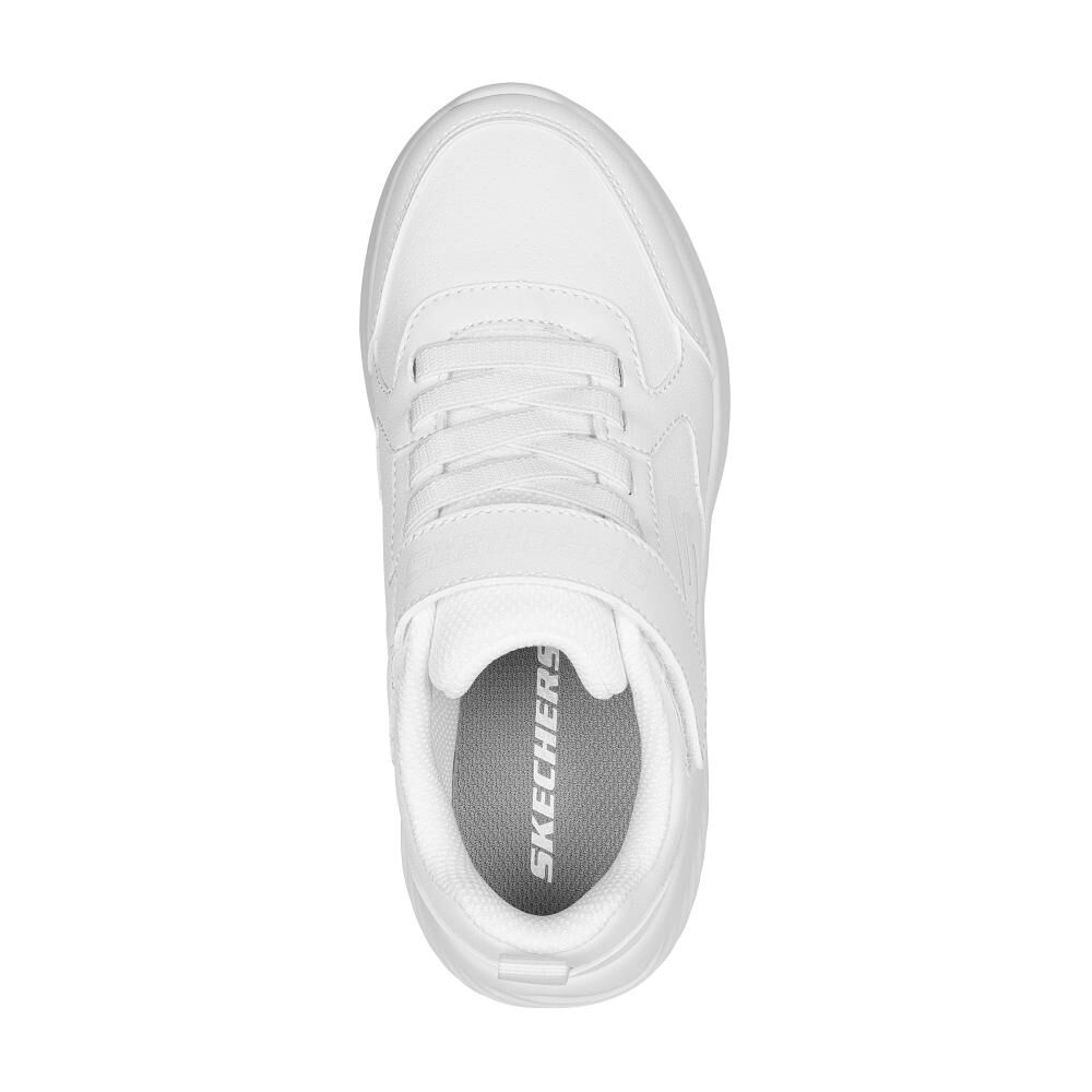 Zapatilla Escolar Niño Skechers Bounder - Power Study Blanco image number 4.0