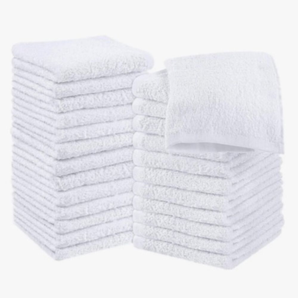 Pack 12 Toallas Blanco Cuadrada De 25 X 25 Cm image number 0.0