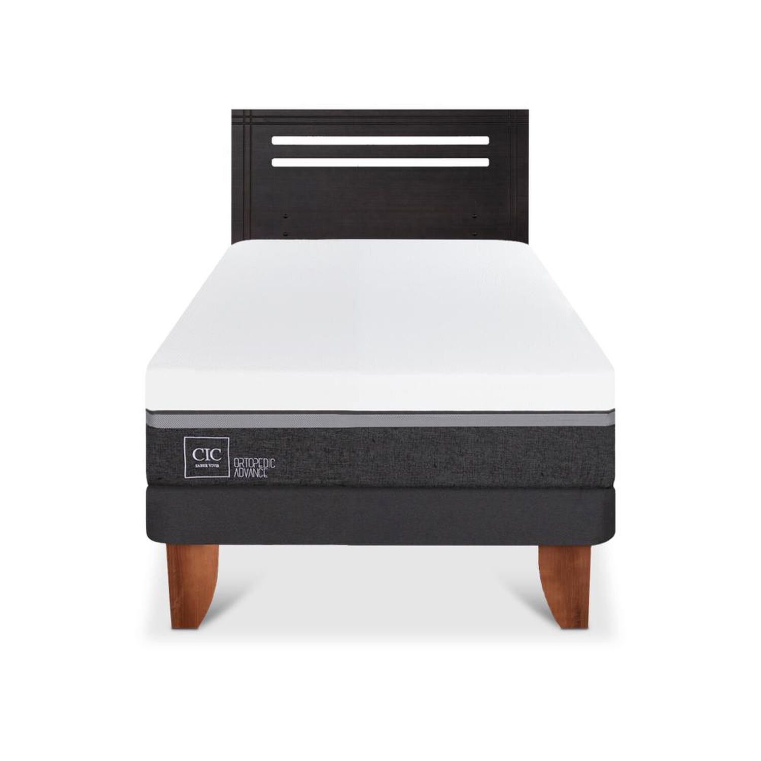 Cama Europea Cic Ortopedic Advance / 1.5 Plazas / Base Normal + Respaldo image number 0.0