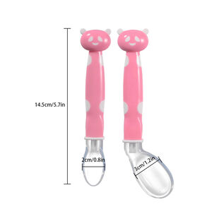 Cucharas De Silicona Suave Para Beb&eacute;s Alimentos Libre De Bpa