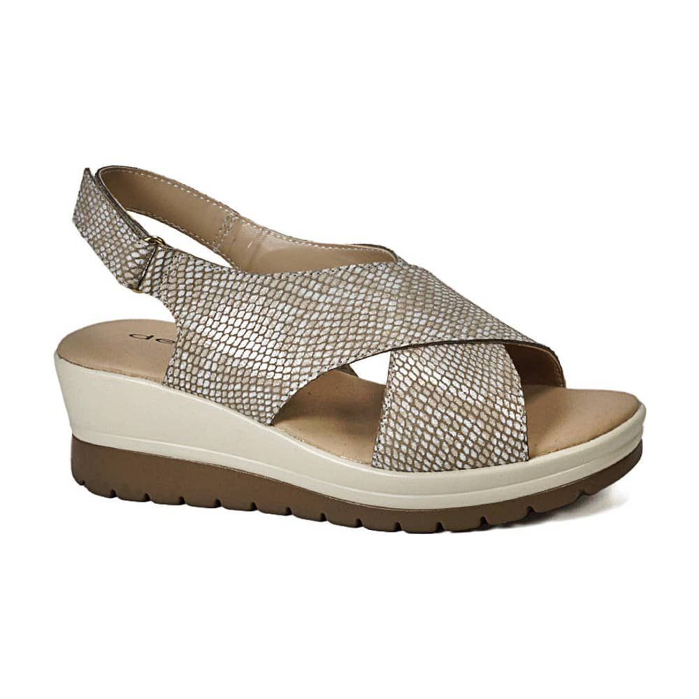 Sandalia Cuero Ebere Beige image number 0.0