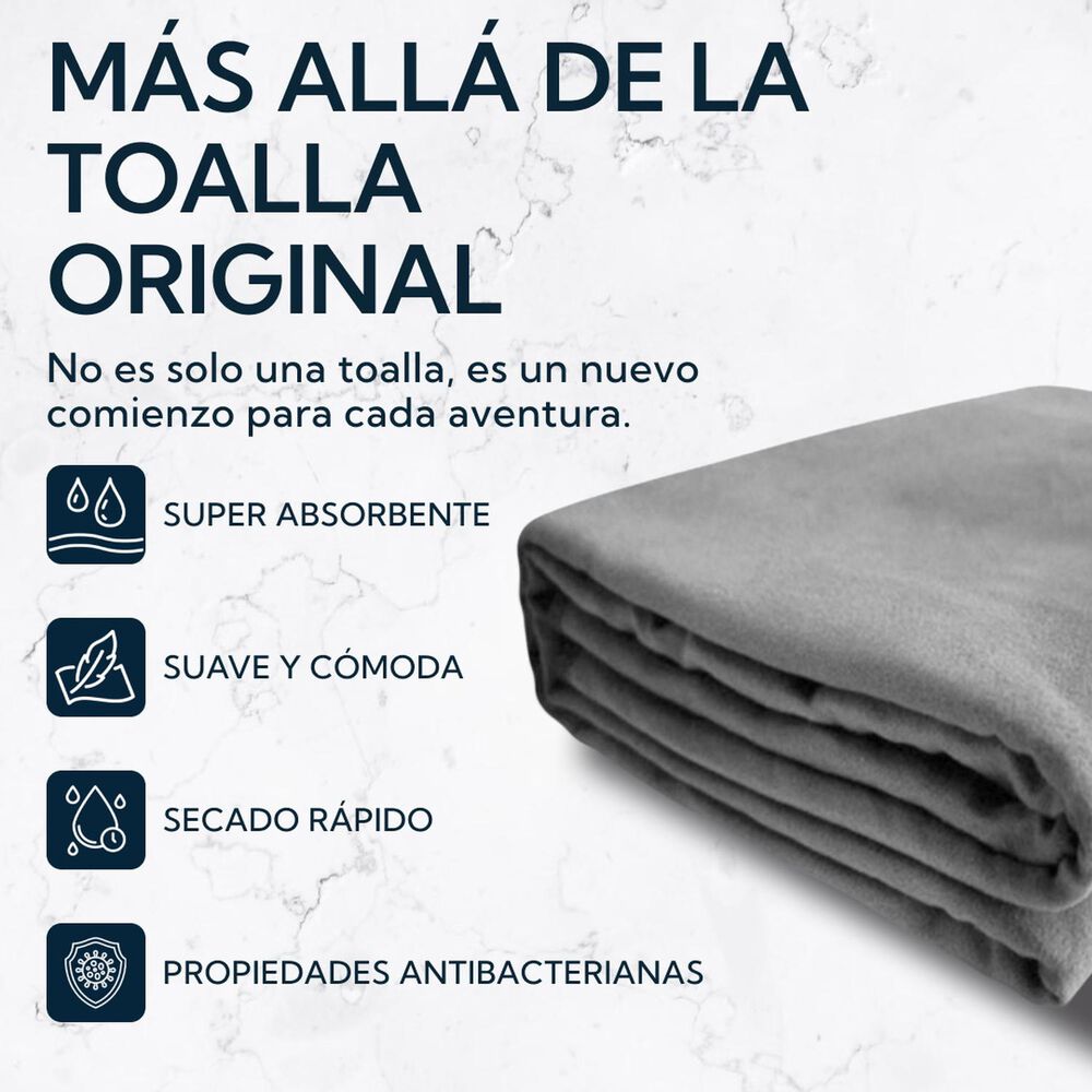 Pack Toallon Y Toalla Microfibra Suede Gris image number 2.0