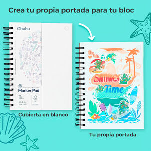 Ohuhu Block Doble Cara (21,6x14cm,60hojas,150g) Antisangrado