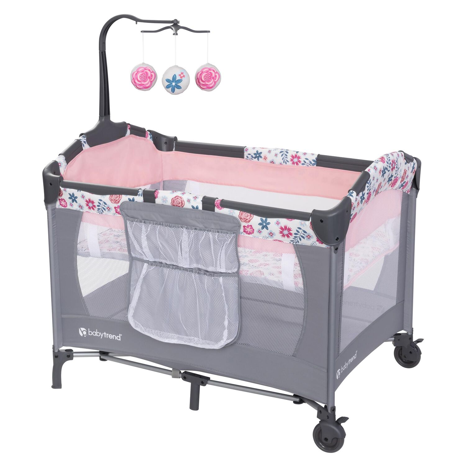 Cuna Corral Ez Rest Flora Pink image number 0.0