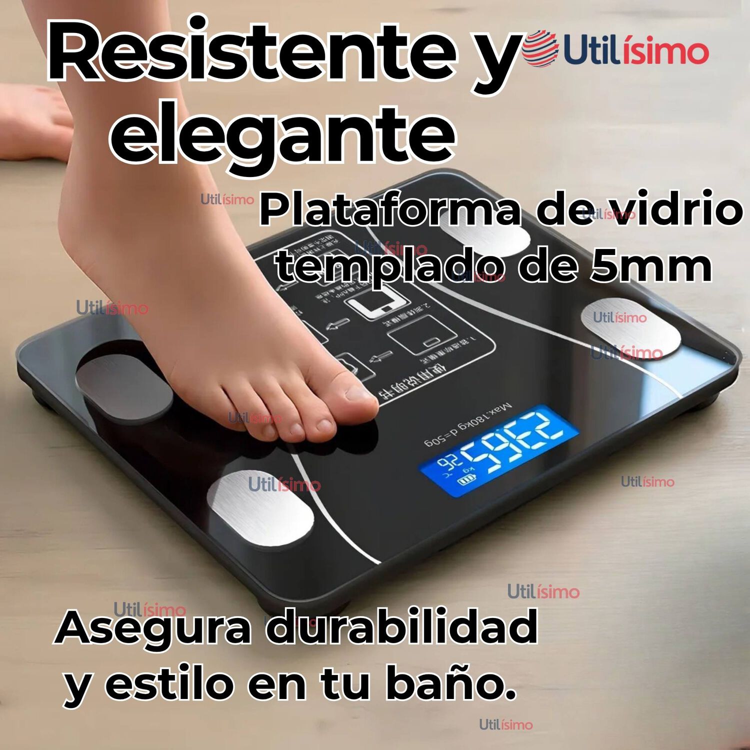 Balanza Pesa Digital Inteligente App Bluetooth B&aacute;scula Recargable image number 2.0