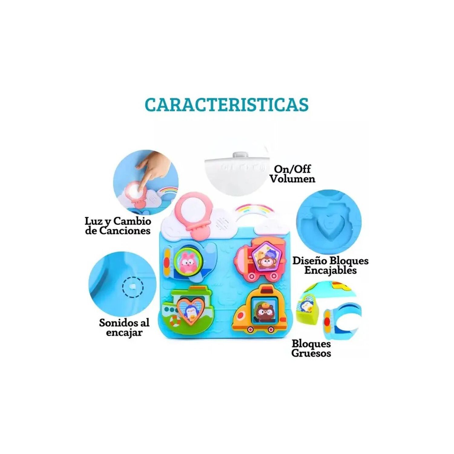 Tablero Actividades Interactivo Montessori M&uacute;sical Bebes Gav image number 2.0