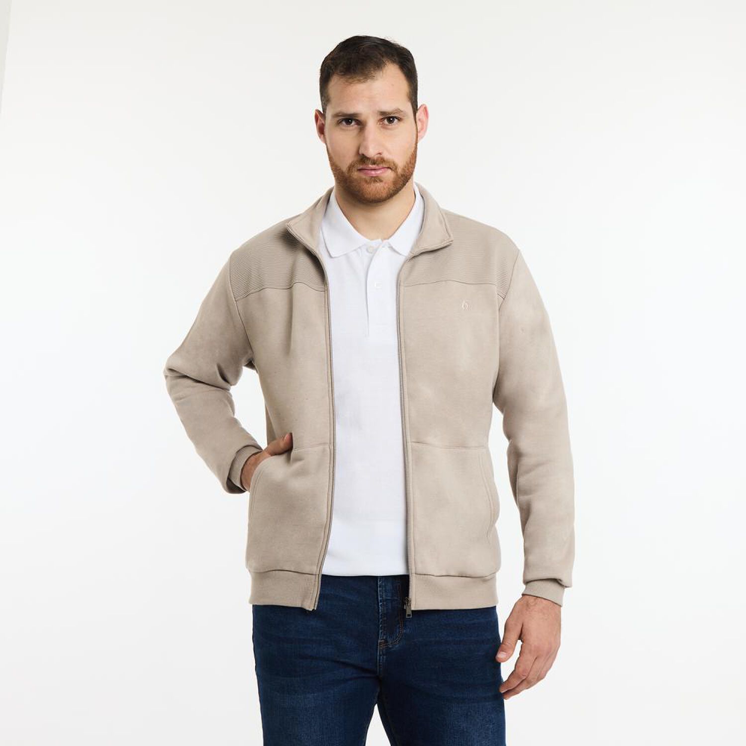 Poler&oacute;n Liso Regular Cuello Alto Hombre Herald image number 0.0