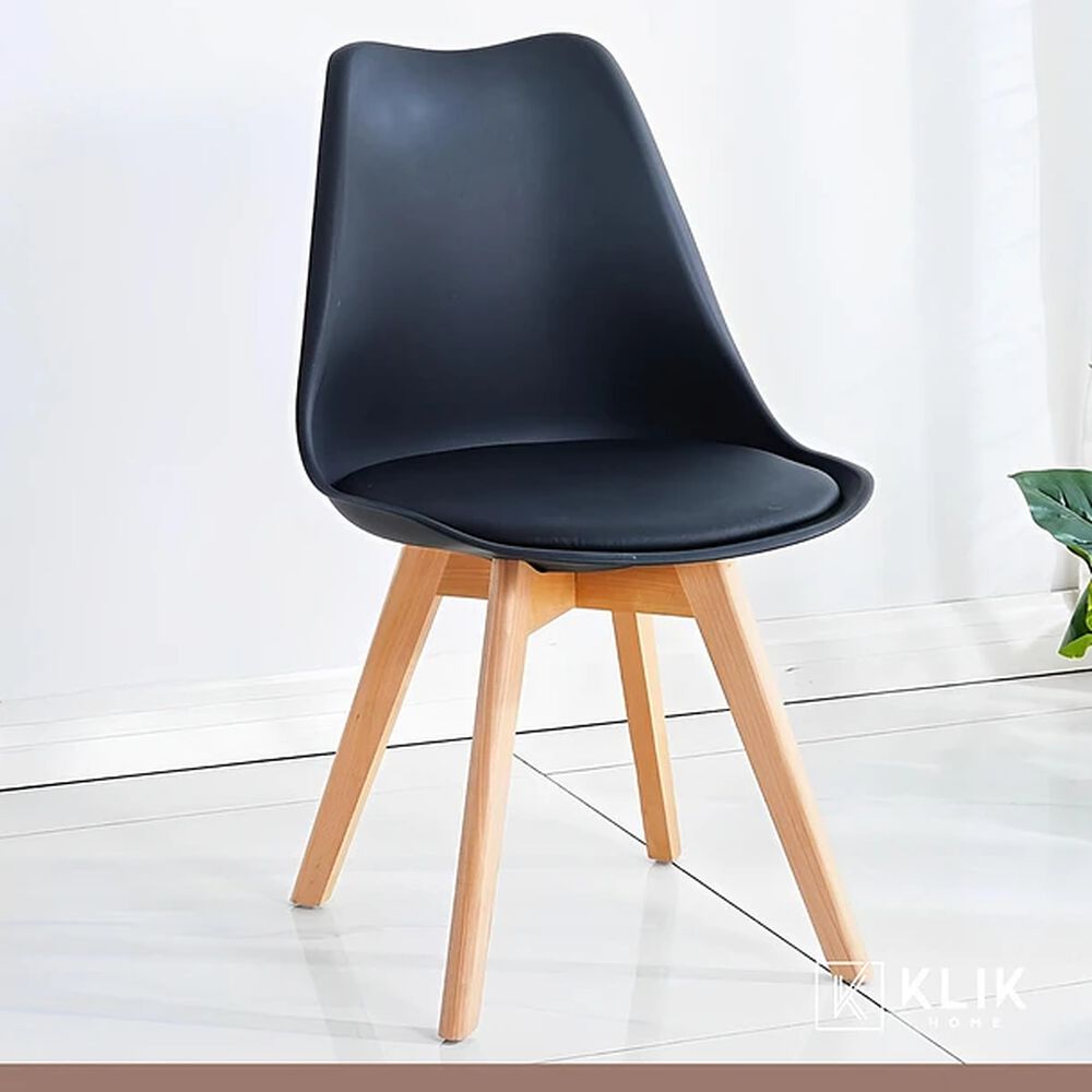 Comedor Mesa De Vidrio Rectangular 120x80 + 6 Sillas Tulip Negras image number 7.0