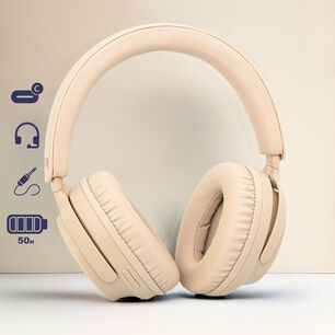 Audifonos Inal&aacute;mbrico Bluetooth Kdk Air Beige 50hrs