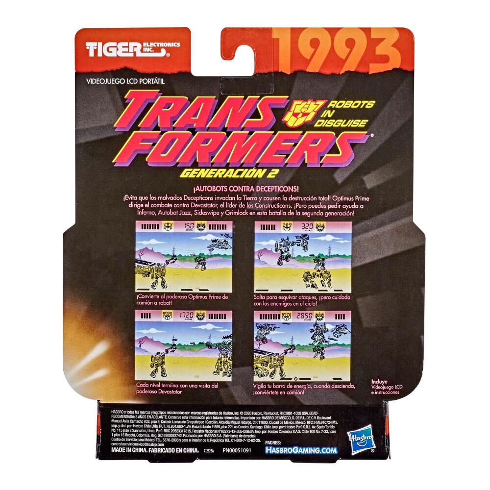 Juego Retro Gaming Tiger Electronics Transformers