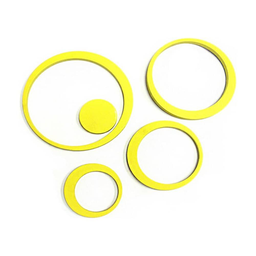 Stickers De Madera Para Muro C&iacute;rculos Amarillos image number 0.0