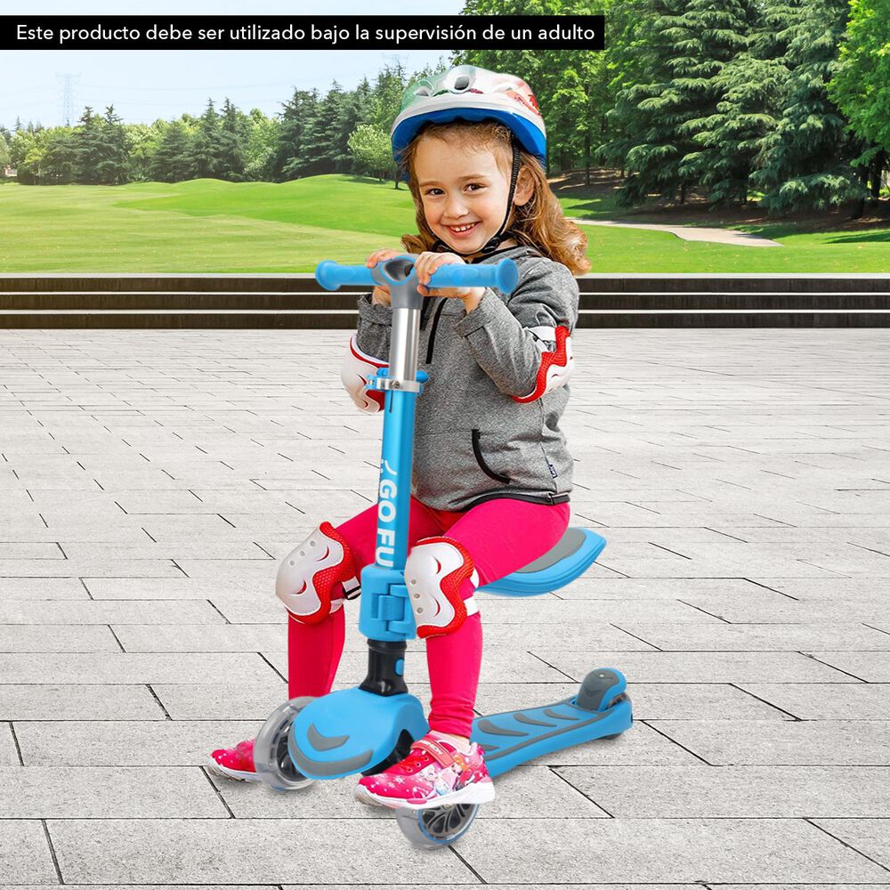 Scooter Infantil 2 En 1 Go Fun Azul image number 1.0